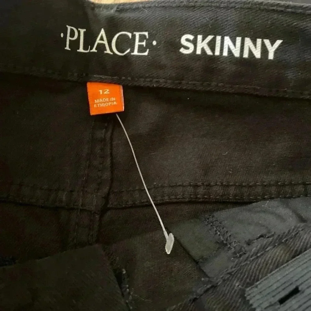 🆕The Children’s Place Black Skinny Jeans 12🆕